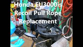 Honda EU3000is Pull Starter Rope Replacement Trick  Recoil Start Rope Replacement in 3 minutes [upl. by Acebber88]