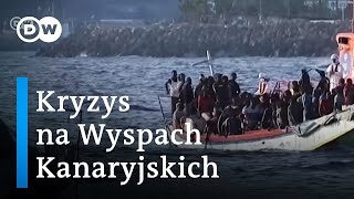 Tysiące migrantów na Wyspach Kanaryjskich [upl. by Nolyaj]