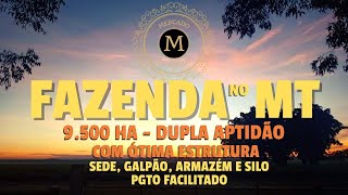 ÓTIMA PROPRIEDADE NO MT COM 9500 HECTARES PLANOS E PRODUTIVOS EM LAVOURA INTENSIVA MercadodeAtivos [upl. by Hunt]