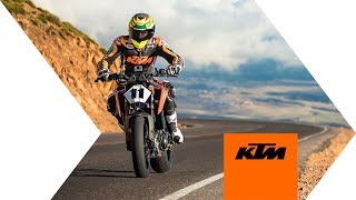 KTM 790 DUKE at PIKES PEAK 2018  KTM [upl. by Ahsieyt]