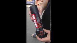 Motul A2 air filter oil spray [upl. by Airelav413]