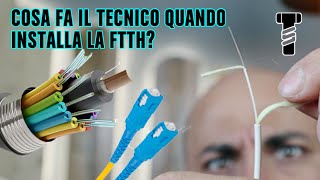 Cosa fa il tecnico quando installa la fibra FTTH a casa [upl. by Enerod]