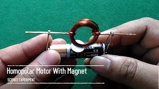 Homopolar Motor With Magnet Simple Science Experiment [upl. by Eidnahs640]