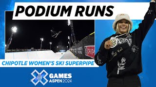 Chipotle Women’s Ski SuperPipe Top 3 Runs  X Games Aspen 2024 [upl. by Chabot]