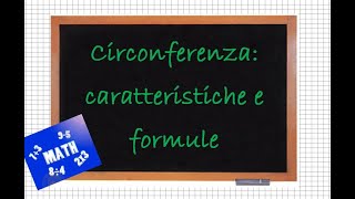 Circonferenza Caratteristiche e Formule [upl. by Alhak]