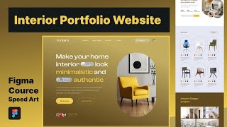 Design a Pro Interior Design Website Lading Page  Figma Design  Speedart [upl. by Etep]