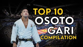 Top 10 Judo Osoto gari Compilation Highlights  大外刈 [upl. by Eidnim]