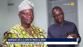 Avantages liés à la carte de presse au Bénin  le préfet du Zou reçoit le CFCP [upl. by Martine686]