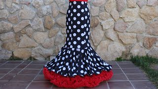 Falda flamenca larga clavel [upl. by Sosthenna]