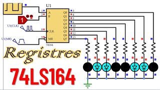 circuit intégré de registre 74ls164 Registre à décalage de sortie parallèle 8 bits entrée série [upl. by Ellevart]