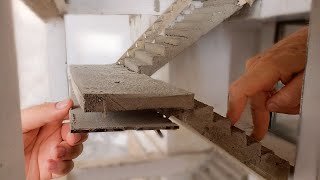 How to Make a concrete staircase step by step Como diseñar y construir una escalera paso paso [upl. by Aralk]