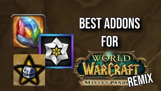 THE BEST ADDONS FOR MISTS OF PANDARIA REMIX WORLD OF WARCRAFT [upl. by Hayyifas]