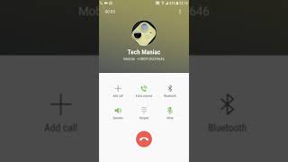 SAMSUNG GALAXY ANDROID 7 INCOMING CALL [upl. by Esinyl]