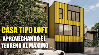 PROYECTO DE LOFT en terreno de 10 x 25 m [upl. by Nadoj]