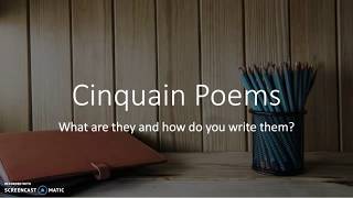 Cinquain Poems [upl. by Nocam131]