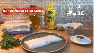 SEBON 2 FILET DE MERLU AU MICROONDES  SAUCE  Recette facile express [upl. by Olegnad379]