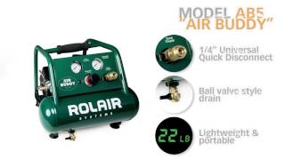 RolAir AB5 Air Buddy Trim and Finishing Air Compressor [upl. by Viki]