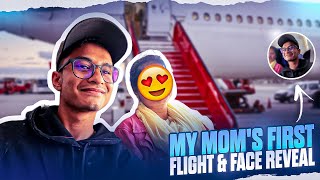 MY MOM FACE REVEAL amp HER FIRST FLIGHT REACTION 😍 I Can’t Expect ￼That  DOWNTECH VLOG [upl. by Aleak]