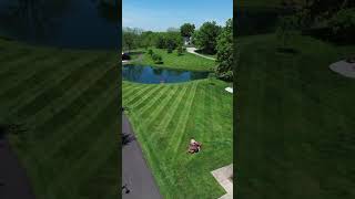 Striping the lawn Trying different things with the drone [upl. by Yenaled851]