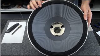 JBL Speaker Repair and Rebuild How to recone a JBL 2226 woofer [upl. by Ahsieuqal606]