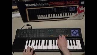 Unboxing and testing a new Yamaha PSS140 Portasound keyboard from 1988 Boots exclusive edition [upl. by Whitehurst]