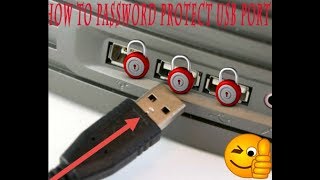 HOW TO PASSWORD PROTECT USB PORT [upl. by Ennayehc815]