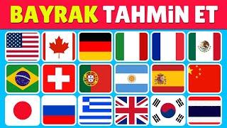 Bayrak Tahmin Et 🚩 Ülkelerin Bayraklarını Tahmin Et 🌍 Bayrak Bulmaca 🤔 [upl. by Alekim]