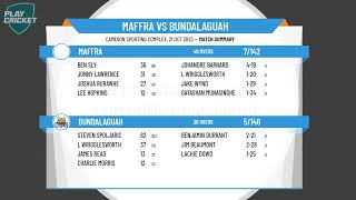 SaleMaffra Cricket Association  1st Grade  Round 3  Maffra v Bundalaguah [upl. by Acquah]