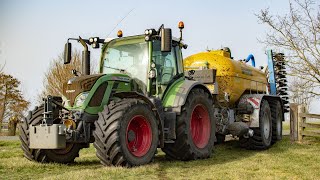 Slurry season 2021 Fendt 516 Vario with new Zunhammer 12500 slurry tanker  mestseizoen 2021 [upl. by Ytineres]