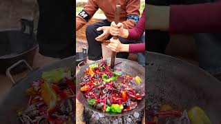 Heartwarming Eats  StoneHeated Dried Vegetables with Sauce [upl. by Lashondra]