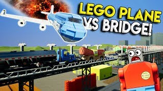 LEGO 747 PLANE CRASHES INTO BRIDGE  Brick Rigs Gameplay Challenge amp Creations  Crash Challenge [upl. by Une]