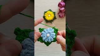 easy and cute flower crochet for beginners 👌💯 [upl. by Carlick373]