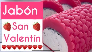 🍓❤️Jabón San Valentin ♥️🍓jabón artesanoValentines Day soap handmade soap🍓 [upl. by Wadsworth]