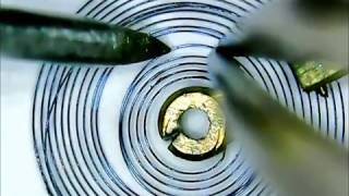 Repairing distorted hairspring of a LeCoultre Cal 1 movement [upl. by Neirda]