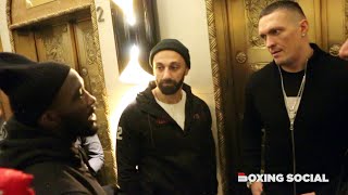 quotIM A BIG FANquot Oleksandr Usyk amp Terence Crawford Meet in New York Ahead of LomachenkoCommey Fight [upl. by Hutson]