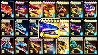 ALL MAX LEVEL 40 AMPHIBIANS JURASSIC WORLD [upl. by Rossuck]