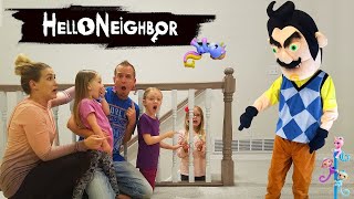 Hello Neighbor in Real Life Fingerling Minis Scavenger Hunt WE RESCUE A KID [upl. by Civ]