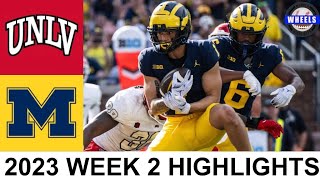 2 Michigan vs UNLV Highlights  College Football Week 2  2023 College Football Highlights [upl. by Nlocnil]