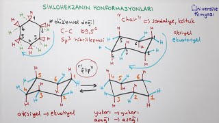 ORGANİK KİMYASiklohekzanın Konformasyonları [upl. by Meeharb465]