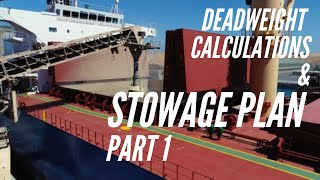 Deadweight Calculation and Stowage Plan  Bulk Carriers  Part 1  Simple explanation [upl. by Montford]