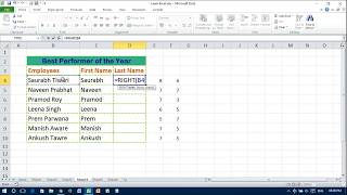 How to Split full Name to First and Last Name in Excel [upl. by Tiphanie]