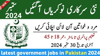 Latest Govt Jobs 2024 New Jobs 2024 Government Govt Jobs Today New Jobs in Pakistan 2024 [upl. by Yerocaj]