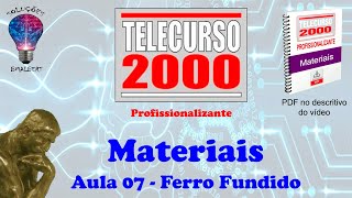 Telecurso 2000  Materiais  07 Ferro Fundido [upl. by Tjon]