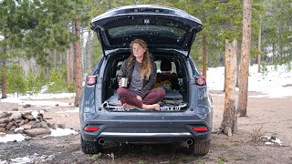 Solo Winter SUV Camping in the Snow [upl. by Salem]