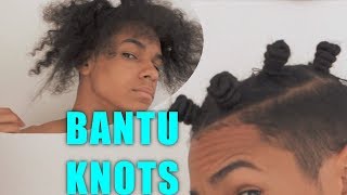 Almontes Bantu Knot Tutorial [upl. by Irina]