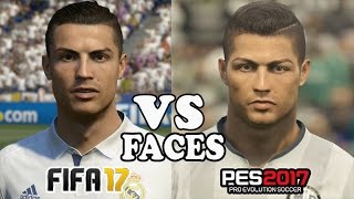 FIFA 17 VS PES 2017 PS4 FACES COMPARISON 1 [upl. by Sudderth498]