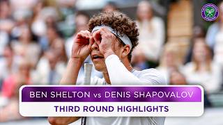 Thrilling five sets  Ben Shelton vs Denis Shapovalov  Highlights  Wimbledon 2024 [upl. by Ahsik]