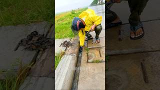 From Clogged to Clear Fast Solutions for Blocked Culvert Drains shorts unclog video viralvideo [upl. by Afnin]