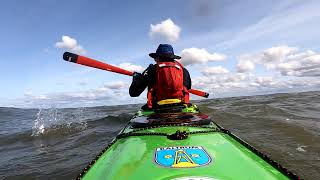 Baltrum  Seakayak surfing on the East reef [upl. by Soph]