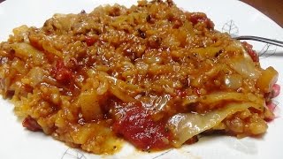 Recipe for Pressure Cooker Cabbage Casserole Using Potatoes Rice Ground Chuck [upl. by Nilreb]